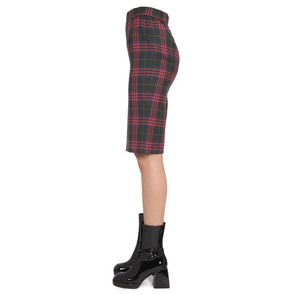 Lori Michaels Womens Straight Skirt Size 2XL Plaid Pencil Knee Length black grey - Picture 4 of 12